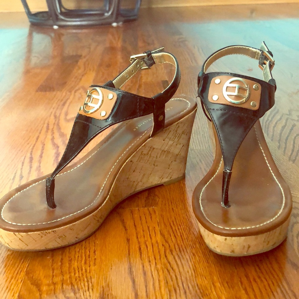Tommy Hilfiger T-Strap Wedges